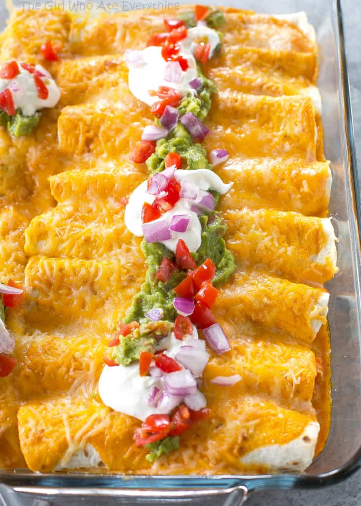 TheGirlWhoAteEverything_SweetPotatoAndBlackBeanEnchiladas_Hero _Vertical - Sweet Potato and Black Bean Enchiladas