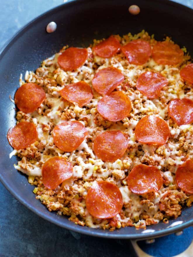 keto pizza skillet - Keto Pizza Skillet