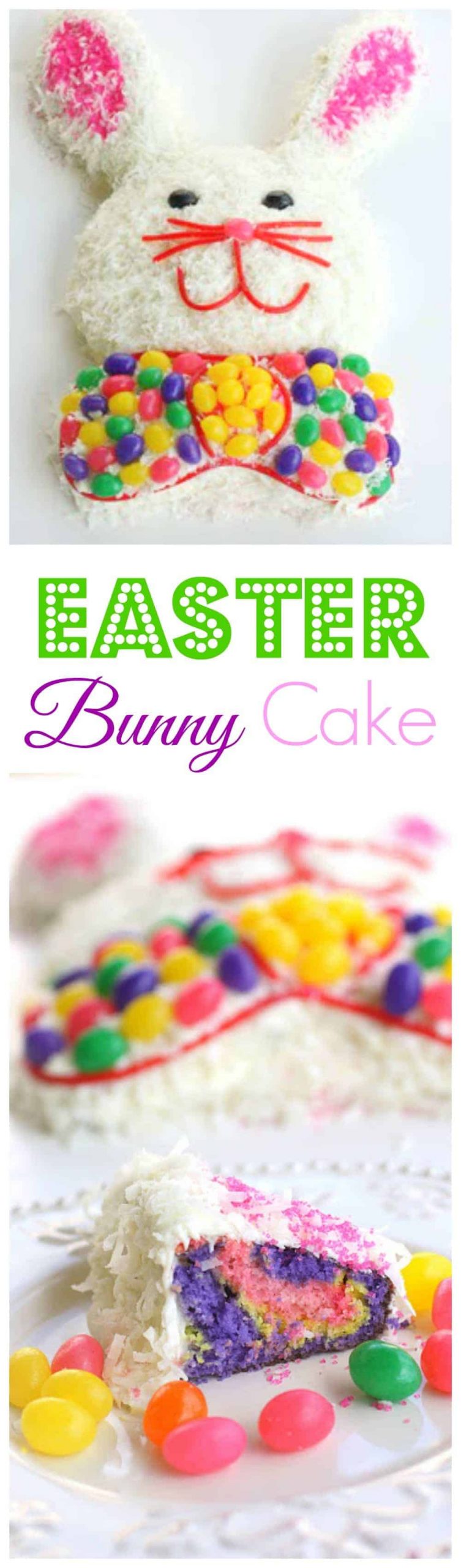 Easter Bunny Cake - so easy and always a hit with everyone for Easter. #easter #bunny #cake #recipe #dessert #easy