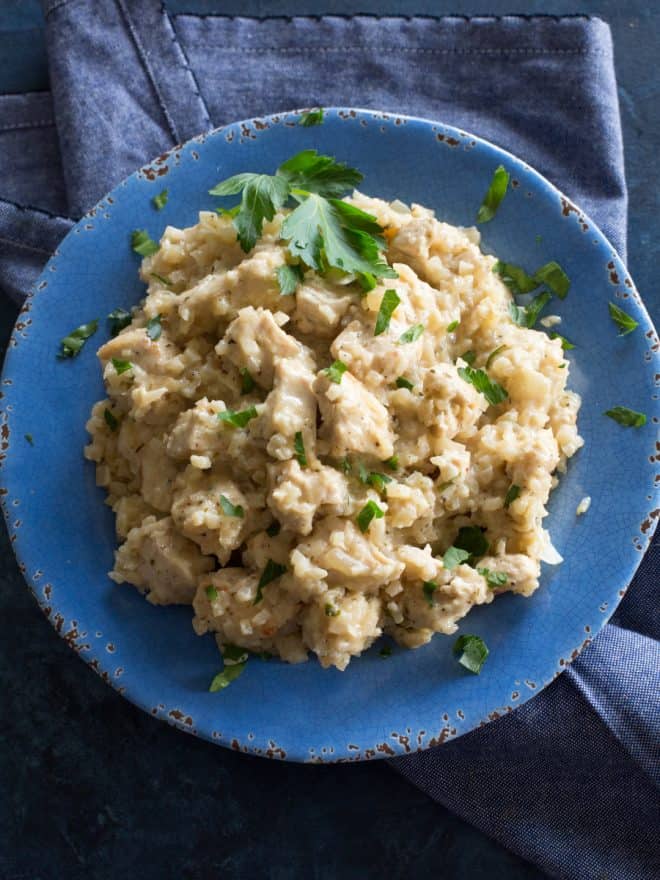 fb image - Chicken with Parmesan Cauliflower Rice