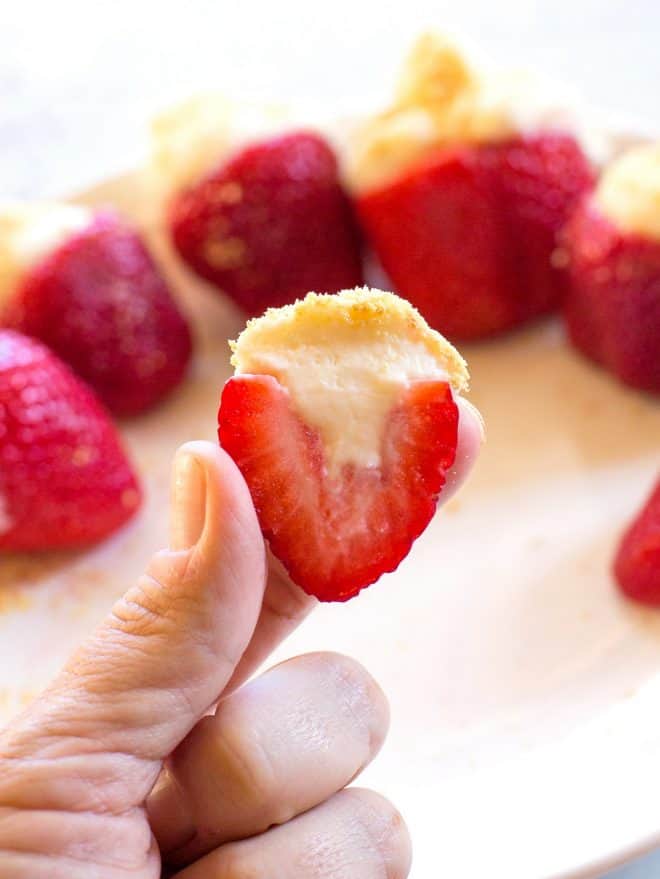 fb image - Cheesecake Stuffed Strawberries