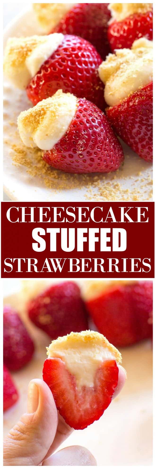 fb image - Cheesecake Stuffed Strawberries