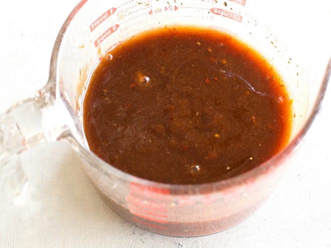 barbecue sauce in a cup