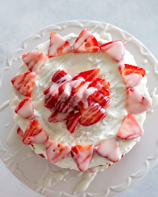 Strawberry Shortcake with Almond Glaze - fb image 60 fb image - Strawberry Shortcake with Almond Glaze