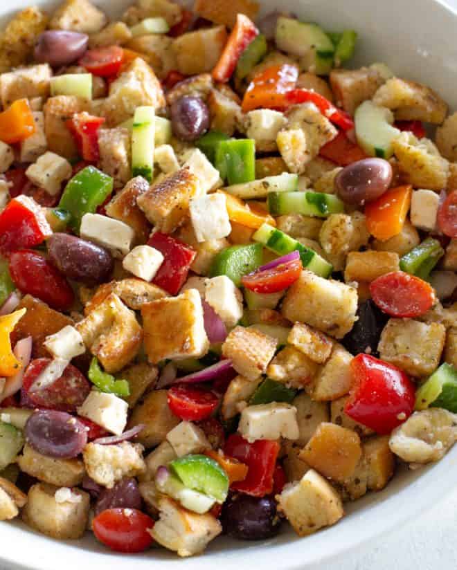 fb image - Greek Panzanella Salad