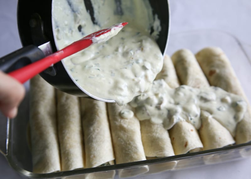 fb image - Mushroom, Spinach, and Chicken Enchiladas