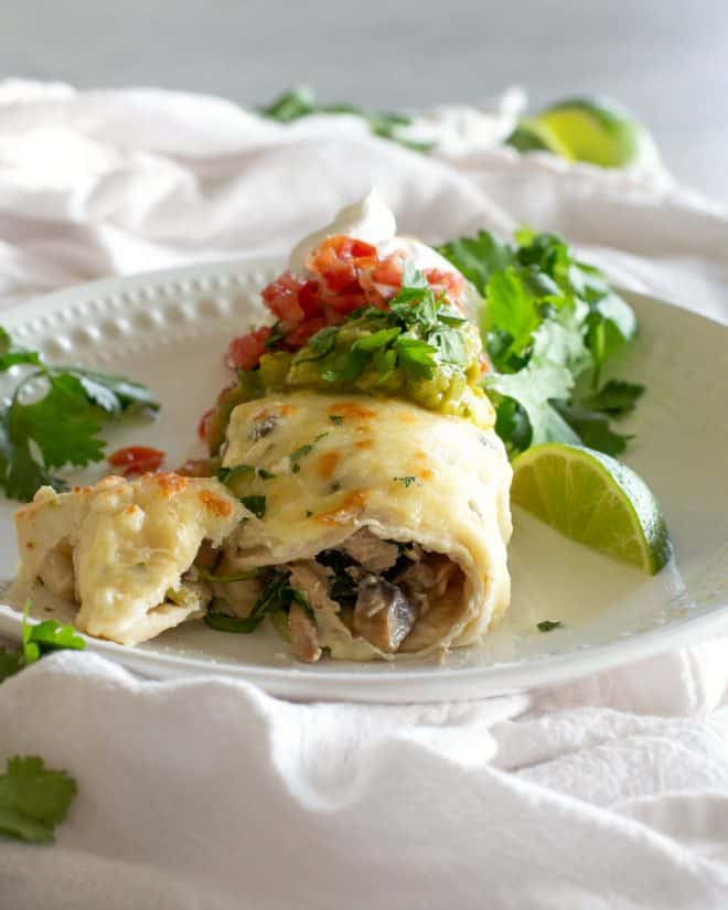 fb image - Mushroom, Spinach, and Chicken Enchiladas