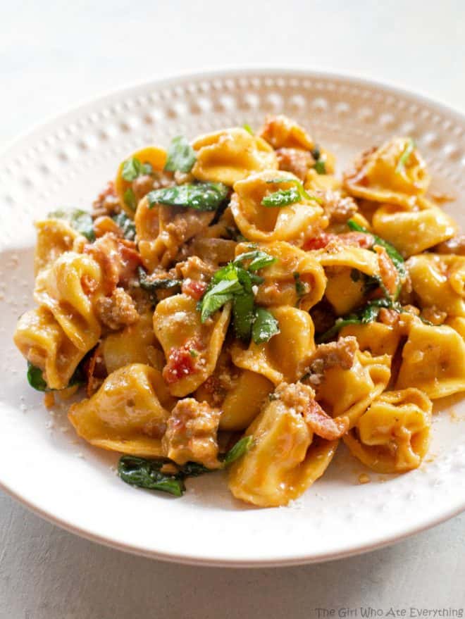 fb image - One-Pot Creamy Sausage and Tomato Tortellini