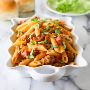 Creamy Sausage and Tomato Pasta | The Girl Who Ate Everything