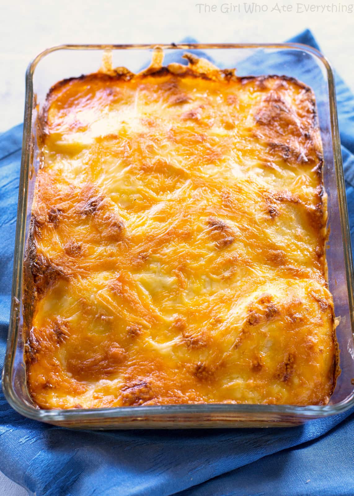 Scalloped Potatoes baked in a dish