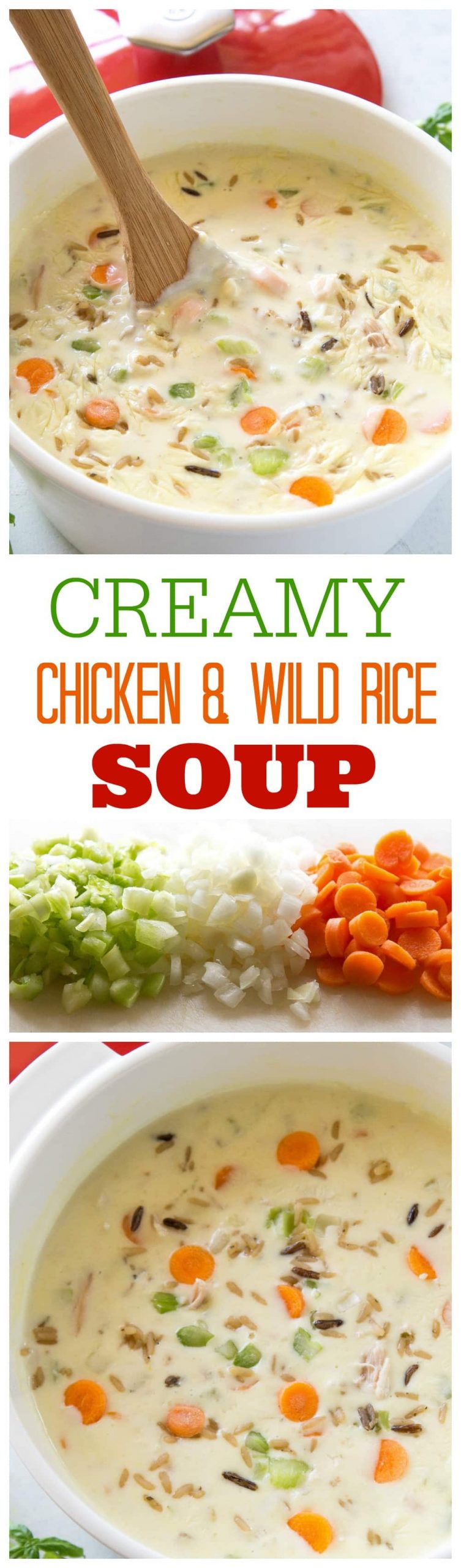 Creamy Chicken and Wild Rice Soup - nothing beats warm soup on a cold day. #creamy #chicken #wild #rice #soup #recipe #easy #dinner