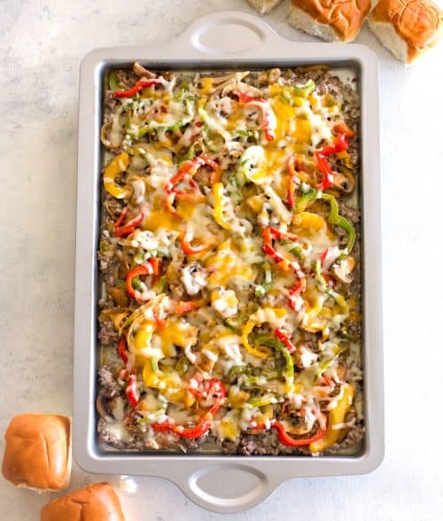 fb image - Sheet Pan Philly Cheesesteak