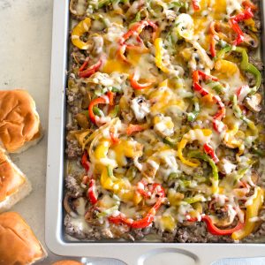 fb image - Sheet Pan Philly Cheesesteak