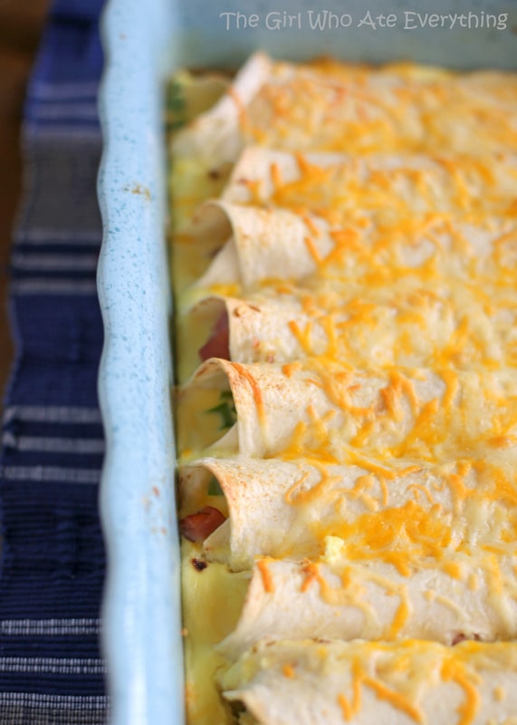 fb image - (Overnight) Ham and Cheese Breakfast Enchiladas