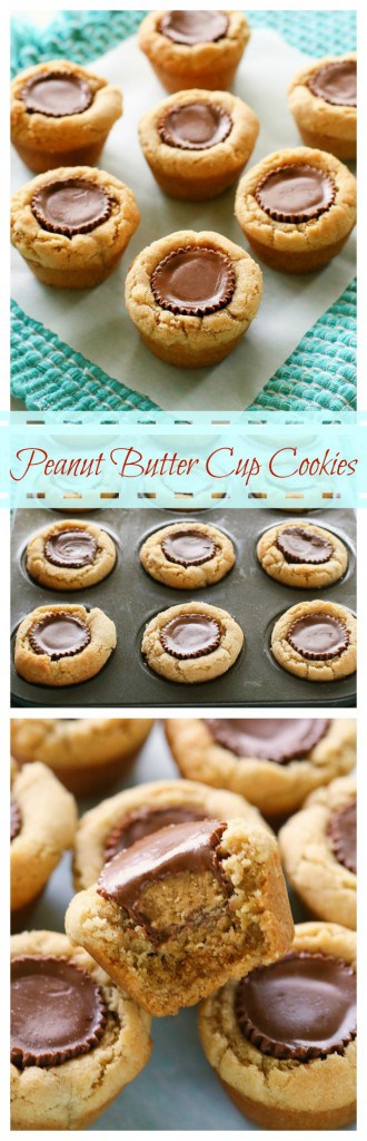 Peanut Butter Cup Cookies - a fool proof recipe that is always a hit. #peanutbutter #cup #cookie #dessert #christmas #plates