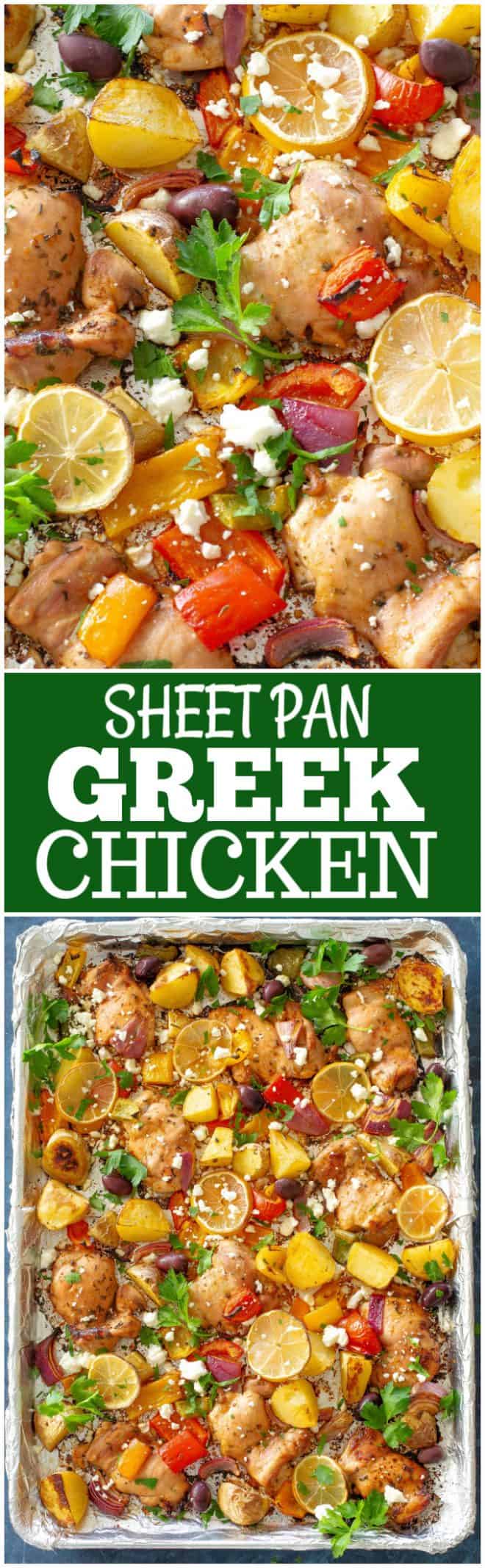 fb image - Sheet Pan Greek Chicken Dinner