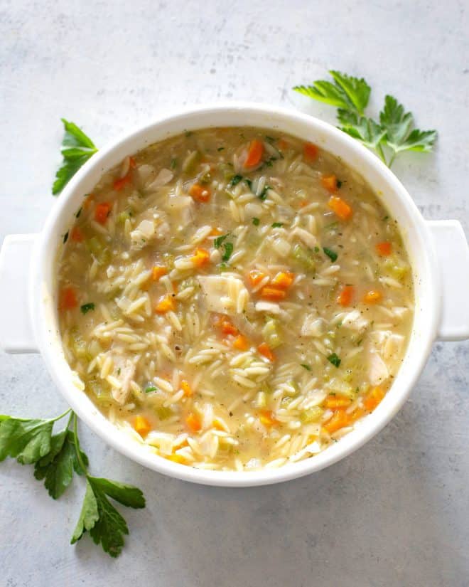 fb image - Lemon Chicken Orzo Soup