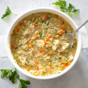 fb image - Lemon Chicken Orzo Soup