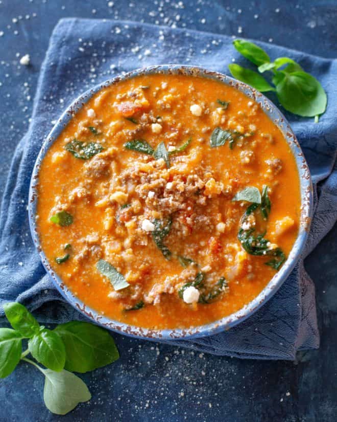 fb image - Sausage Tomato Cauliflower Soup