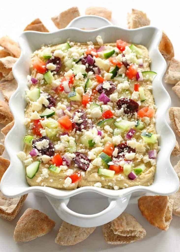 fb image - Greek Layered Hummus