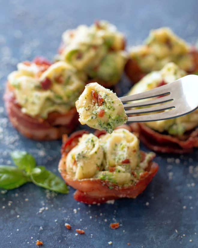 fb image - Creamy Tortellini Broccoli Bacon Cups