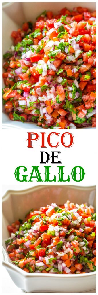 Pico De Gallo - Fresh tomato, cilantro, onion, and jalapeno make the best salsa ever. #mexican #picodegallo #salsa #recipe #cincodemayo