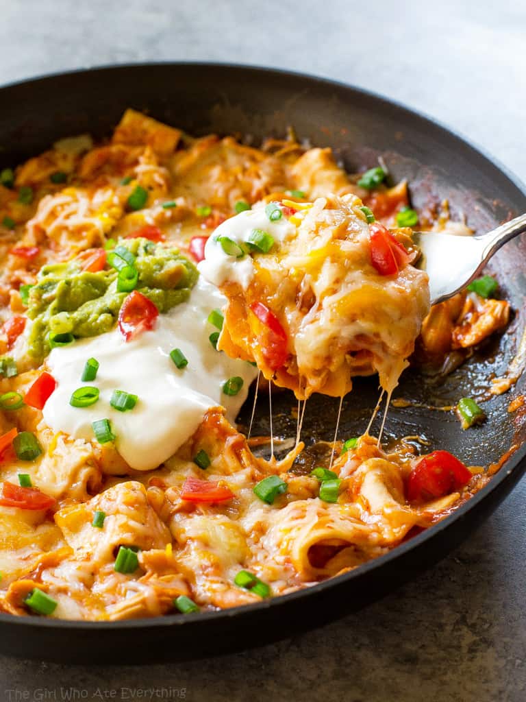 fb image - One-Pan Chicken Enchilada Skillet