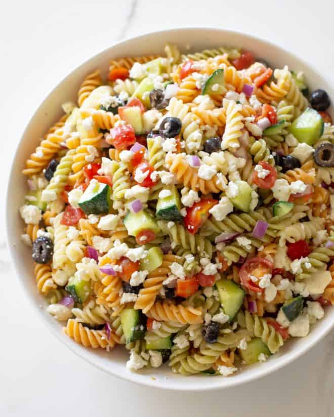 fb image - Feta and Vegetable Rotini Salad