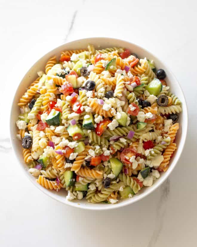 fb image - Feta and Vegetable Rotini Salad