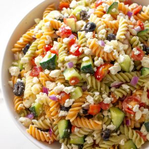 fb image - Feta and Vegetable Rotini Salad