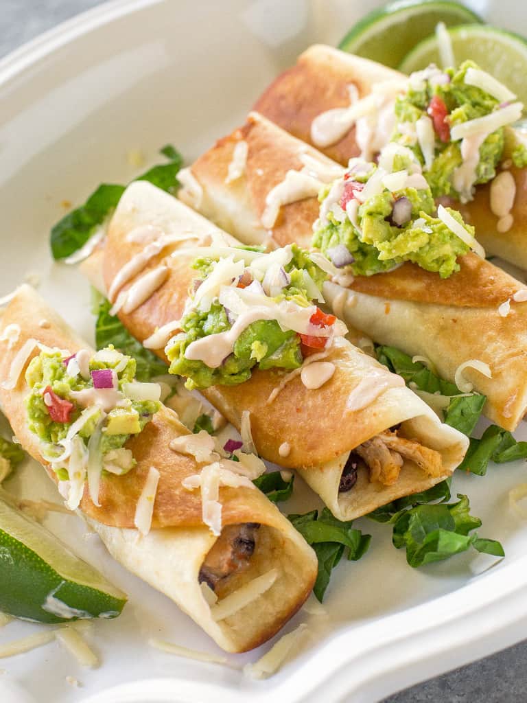 fb image - Chicken and Black Bean Flautas