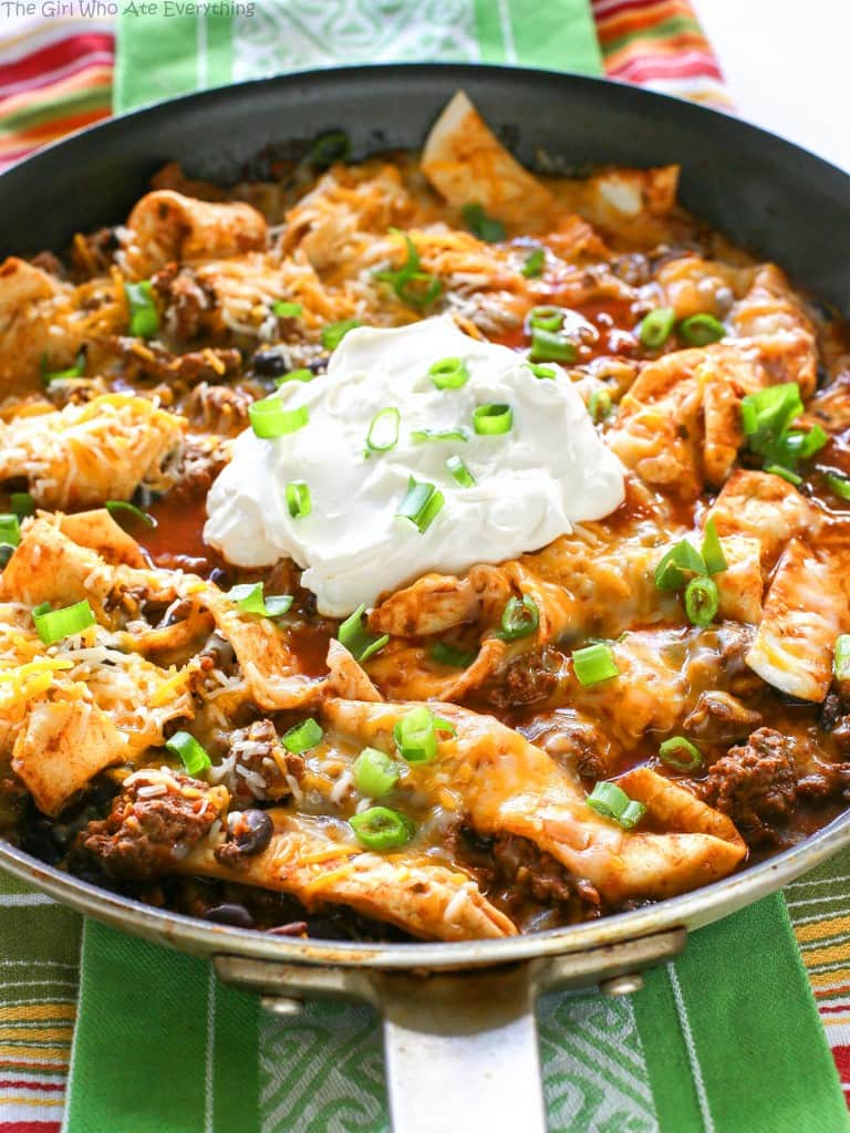 fb image - Easy Beef Burrito Skillet