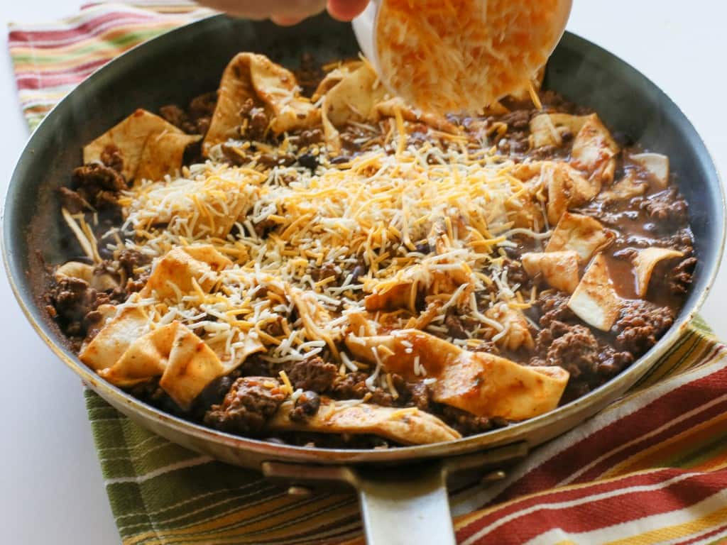 fb image - Easy Beef Burrito Skillet