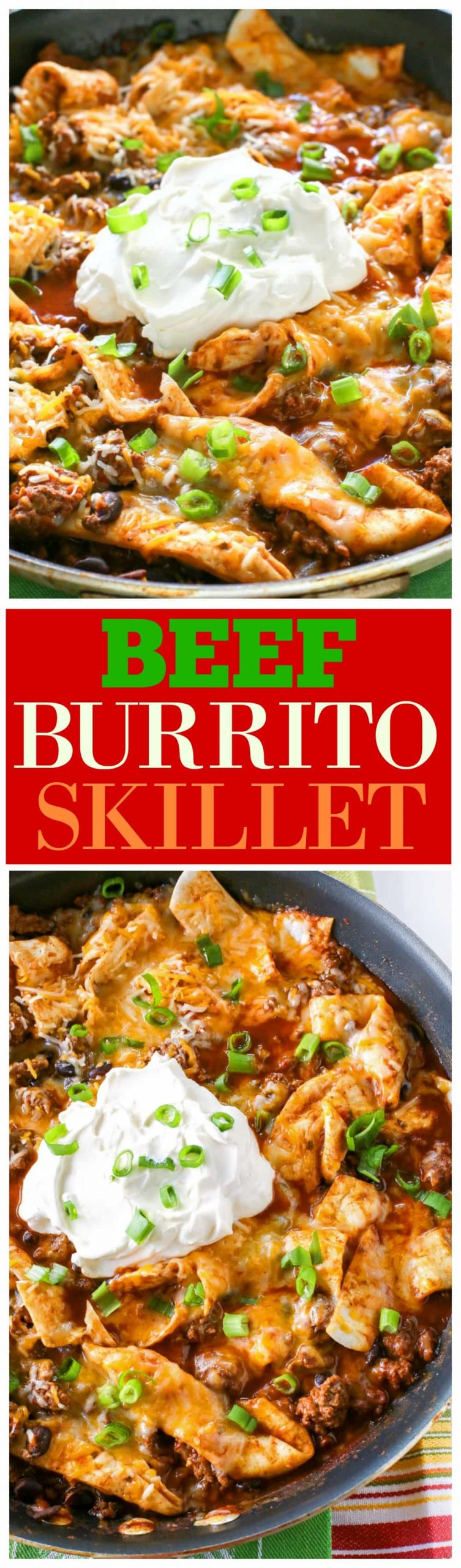 fb image scaled - Easy Beef Burrito Skillet