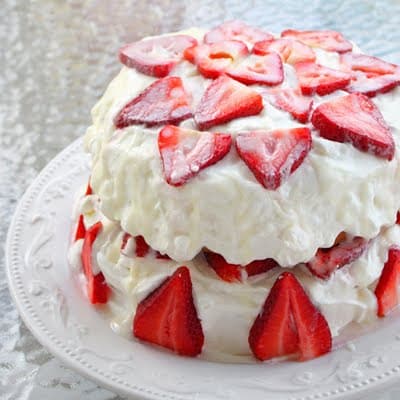 fb image - Strawberries and Cream Cake
