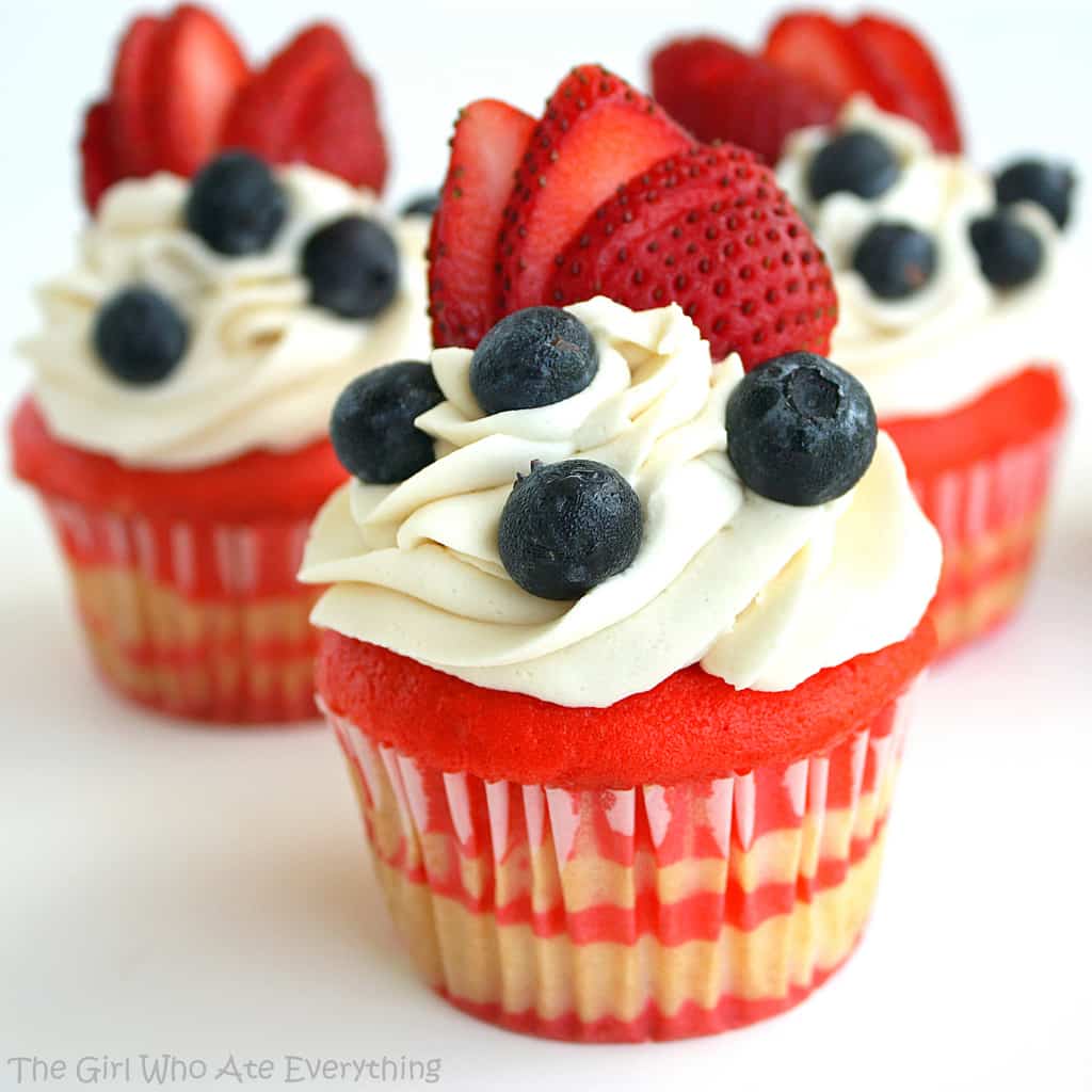 fb image - Flag Cupcakes with Vanilla Buttercream