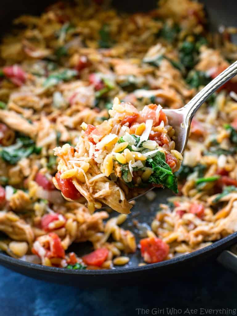 fb image - One-Pan Chicken and Spinach Orzo