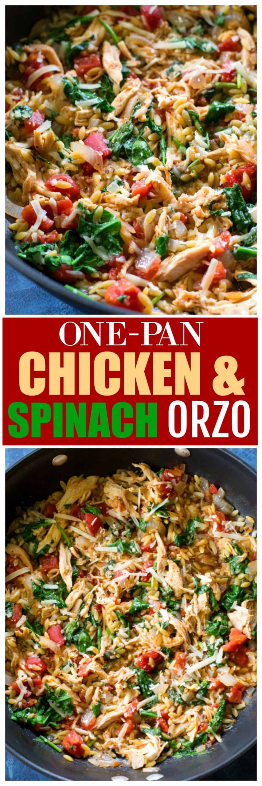One-Pan Chicken Spinach Orzo