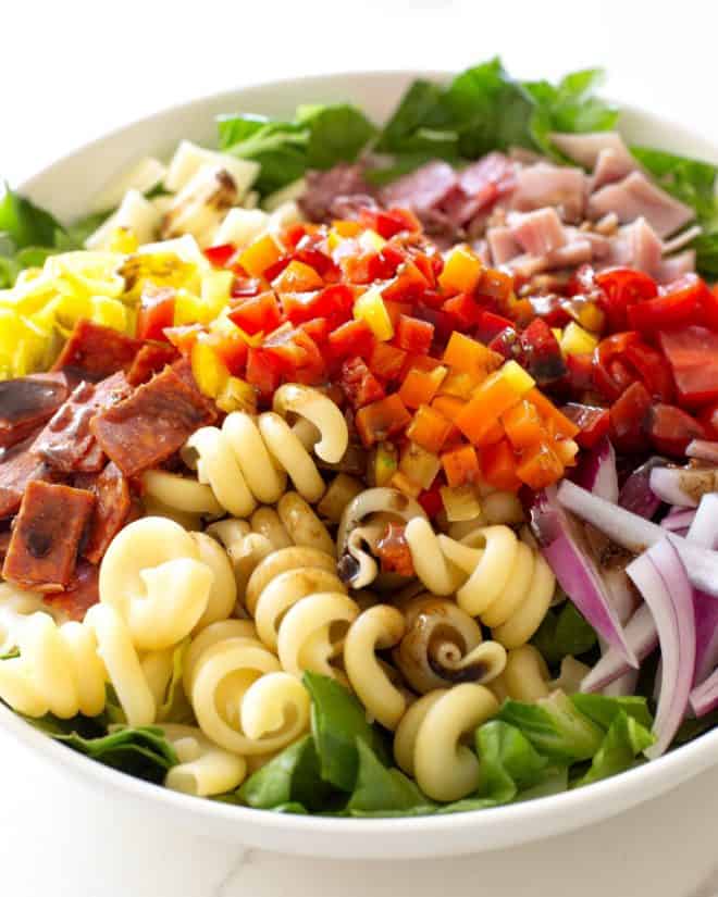 Italian sub pasta salad - Italian Sub Pasta Salad