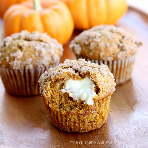 pumpkin cream cheese muffins wm - Pumpkin Cream Cheese Muffins