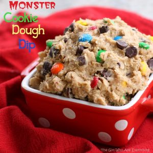 Monster Cookie Dough Dip - monster cookie dough dip words 300x300 1