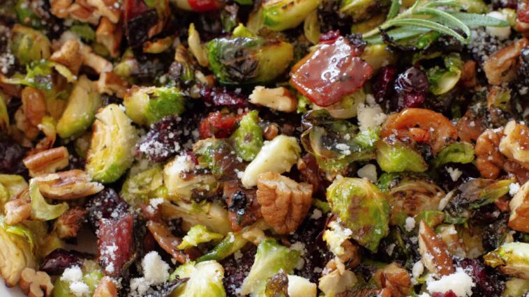 brussels sprouts salad scaled - Warm Brussels Sprouts Salad