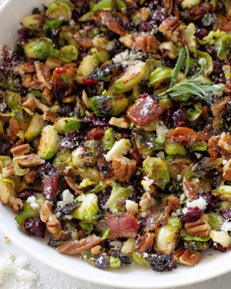 brussels sprouts salad scaled - Warm Brussels Sprouts Salad