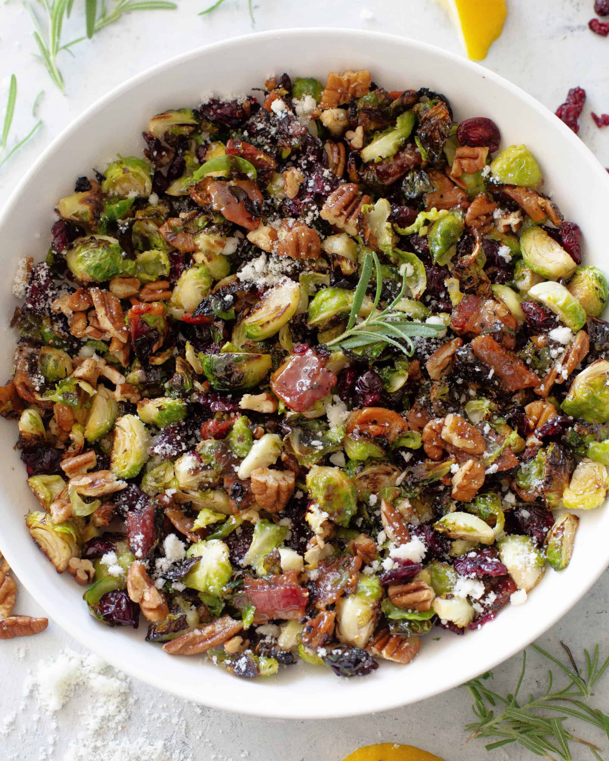 brussels sprouts salad scaled - Warm Brussels Sprouts Salad