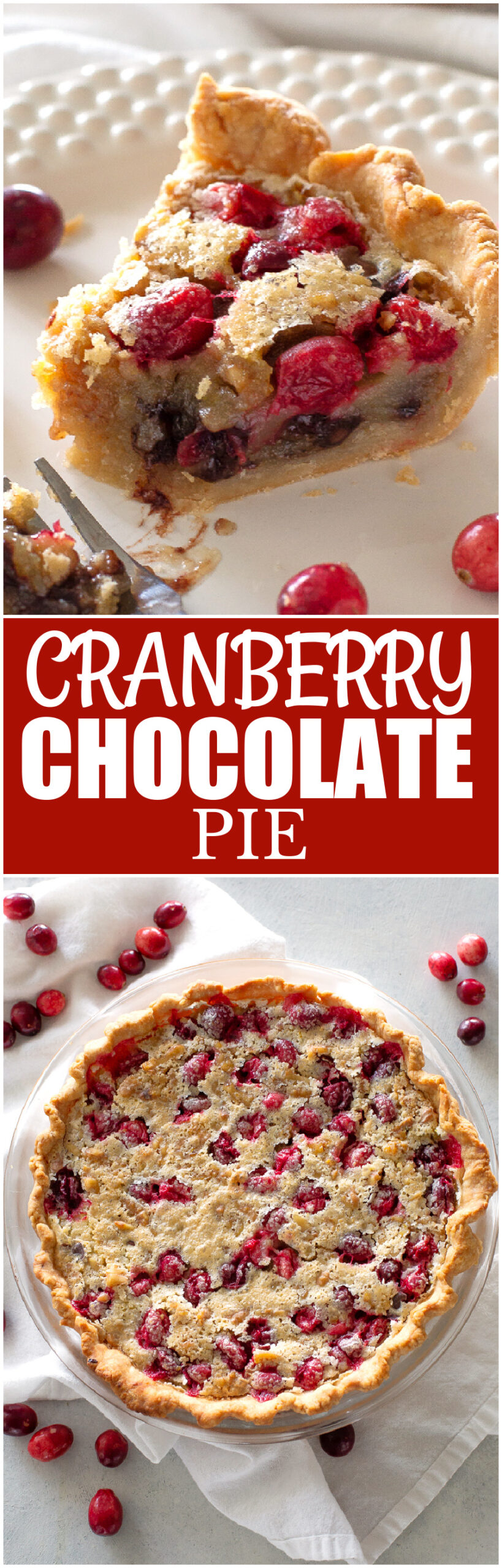 cranberry chocolate pie scaled - Cranberry Chocolate Pie