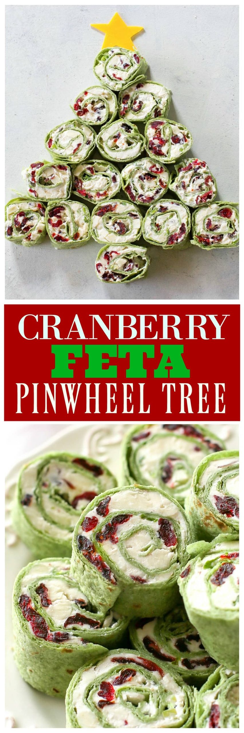 cranberry feta pinwheel tree scaled - Cranberry and Feta Pinwheels