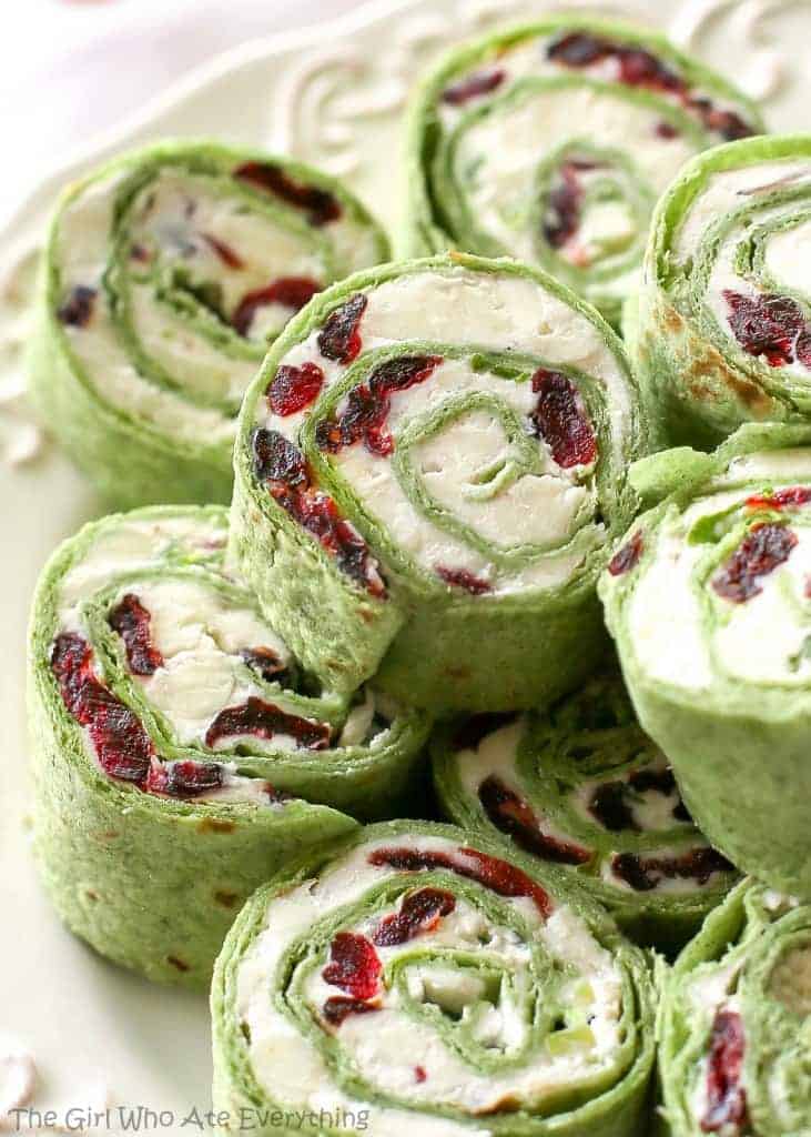 feta cranberry pinwheels - Cranberry and Feta Pinwheels