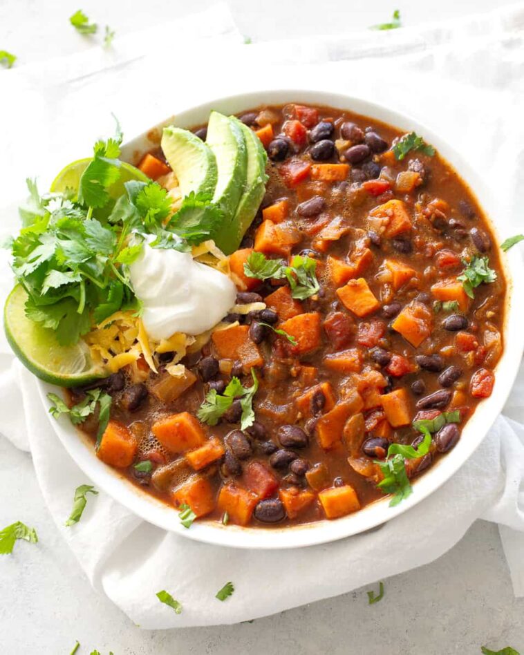 sweet potato black bean chili - Sweet Potato Black Bean Chili