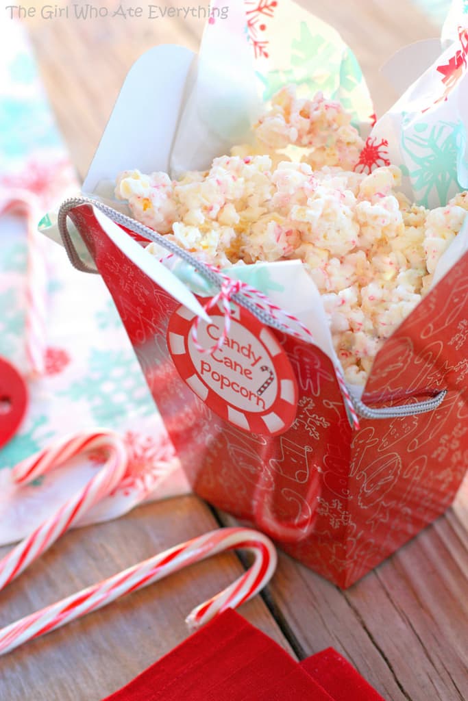 candy cane popcorn gift - Candy Cane Popcorn
