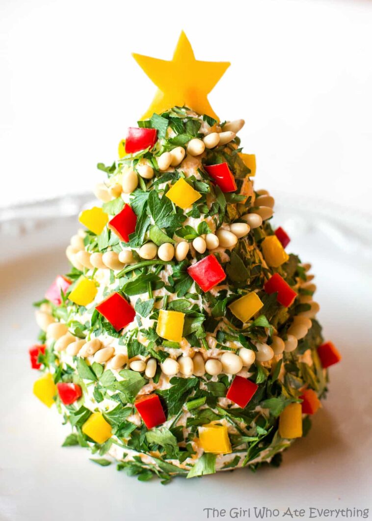 christmas tree cheese ball - Christmas Cheese Tree